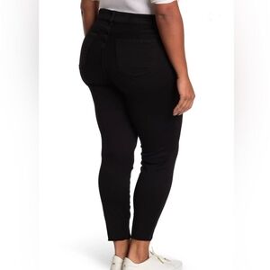 Kut from the Kloth Toothpick Skinny High Rise Ankle Crop Denim Jeans  22W Black